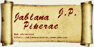 Jablana Piperac vizit kartica